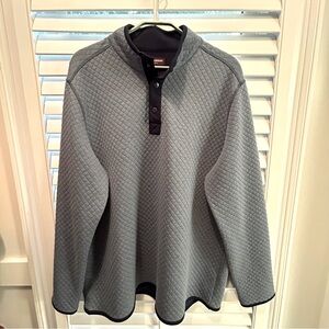 Men’s Johnston & Murphy Pullover Top Dusty Blue Grey Size XL